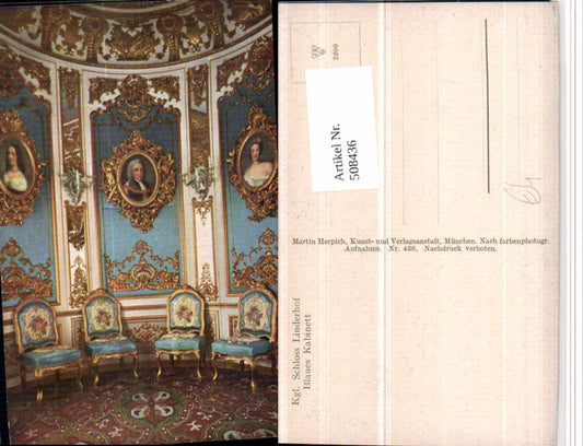 508436,Schloss Linderhof b. Ettal Blaues Kabinett Innenansicht