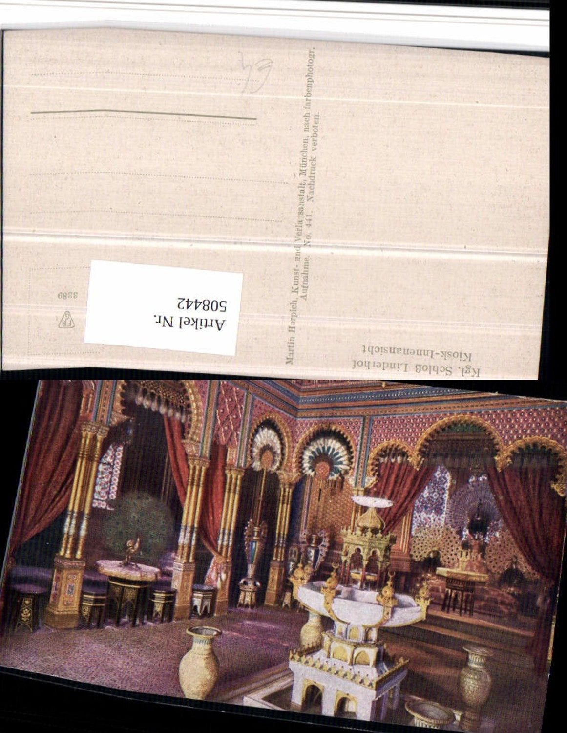 508442,Schloss Linderhof b. Ettal Kiosk Innenansicht