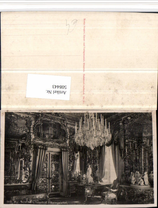508443,Schloss Linderhof b. Ettal Spiegelsaal Innenansicht