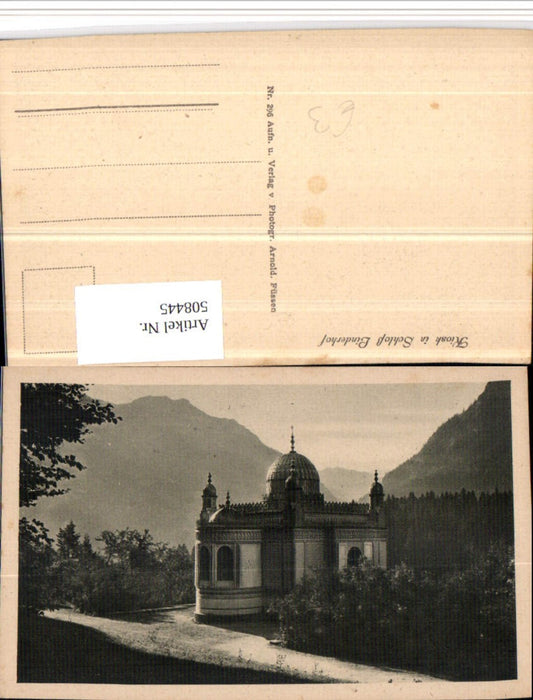 508445,Schloss Linderhof b. Ettal Kiosk Bergkulisse