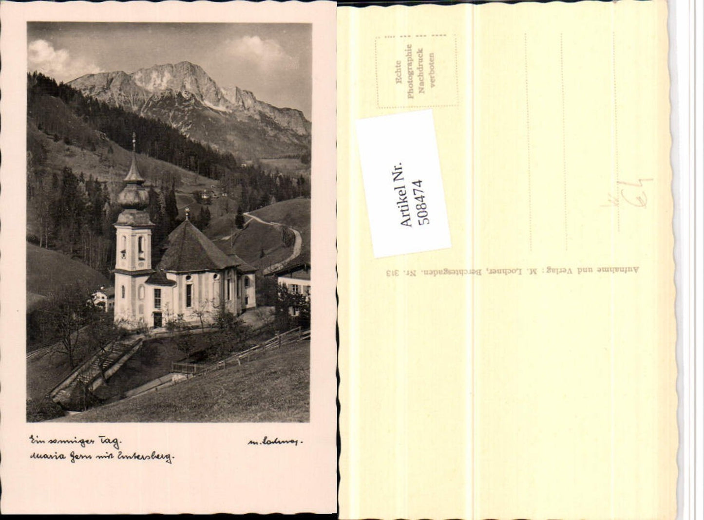508474,Maria Gern b. Berchtesgaden Kirche m. Untersberg Bergkulisse