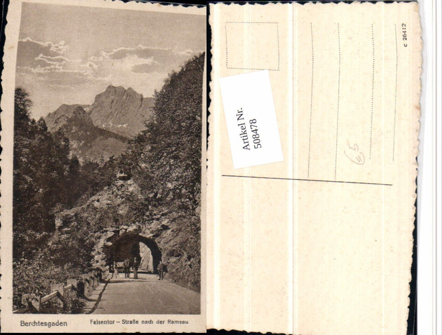 508478,Berchtesgaden Felsentor Tor Straße nach Ramsau Bergkulisse