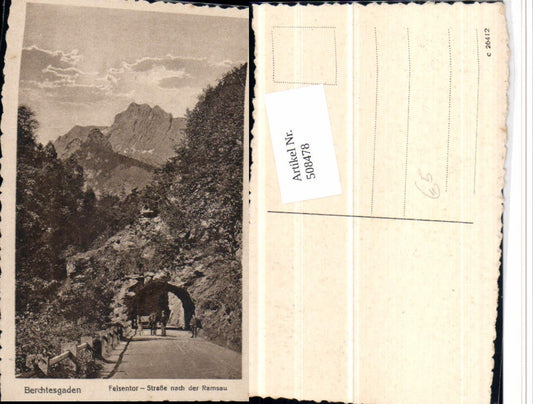508478,Berchtesgaden Felsentor Tor Straße nach Ramsau Bergkulisse