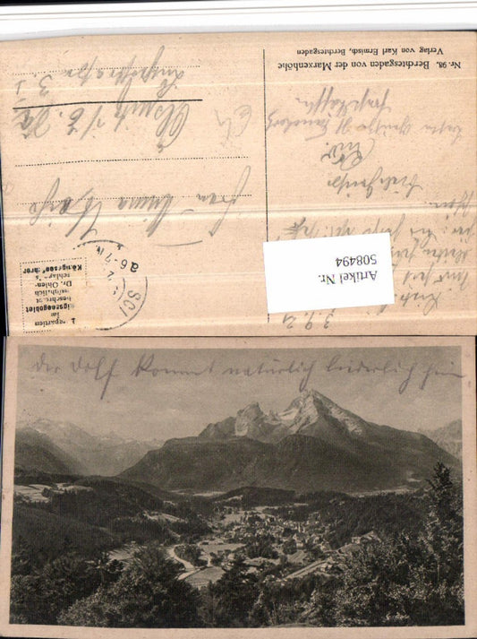 508494,Berchtesgaden Totale von d. Marxenhöhe Bergkulisse