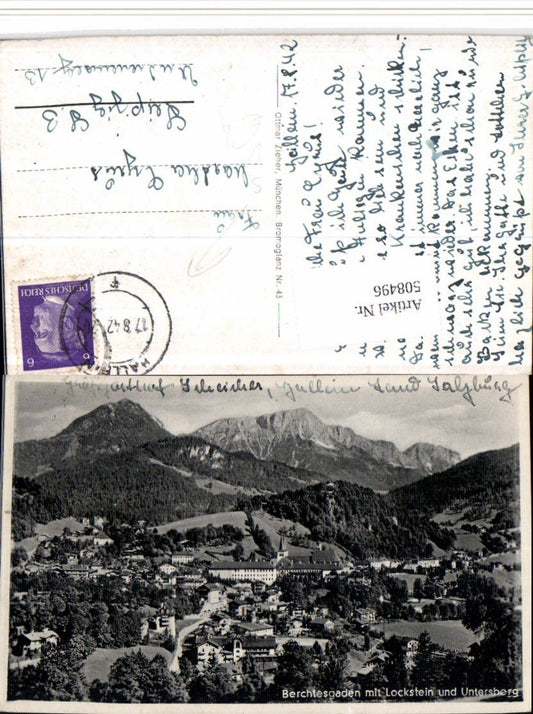 508496,Berchtesgaden Totale Bergkulisse Hallein Stempel pub Ottmar Zieher