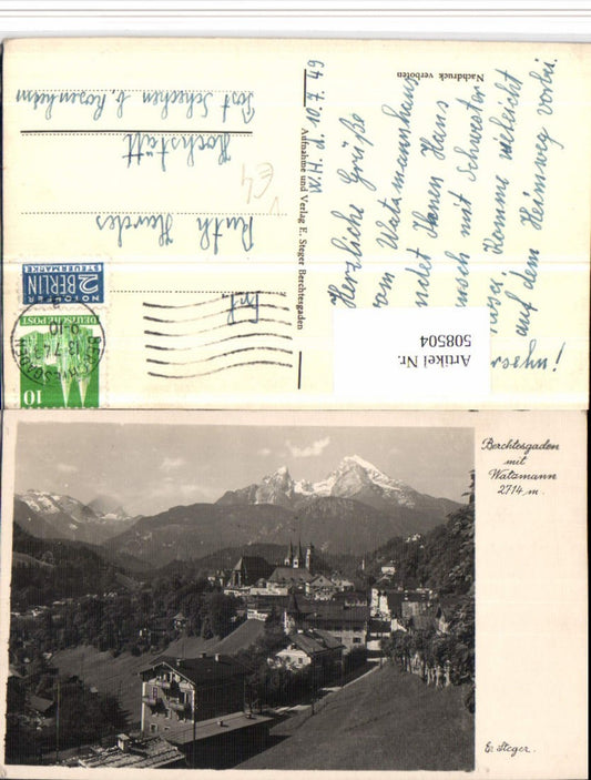 508504,Berchtesgaden Totale m. Watzmann Bergkulisse pub E. Steger