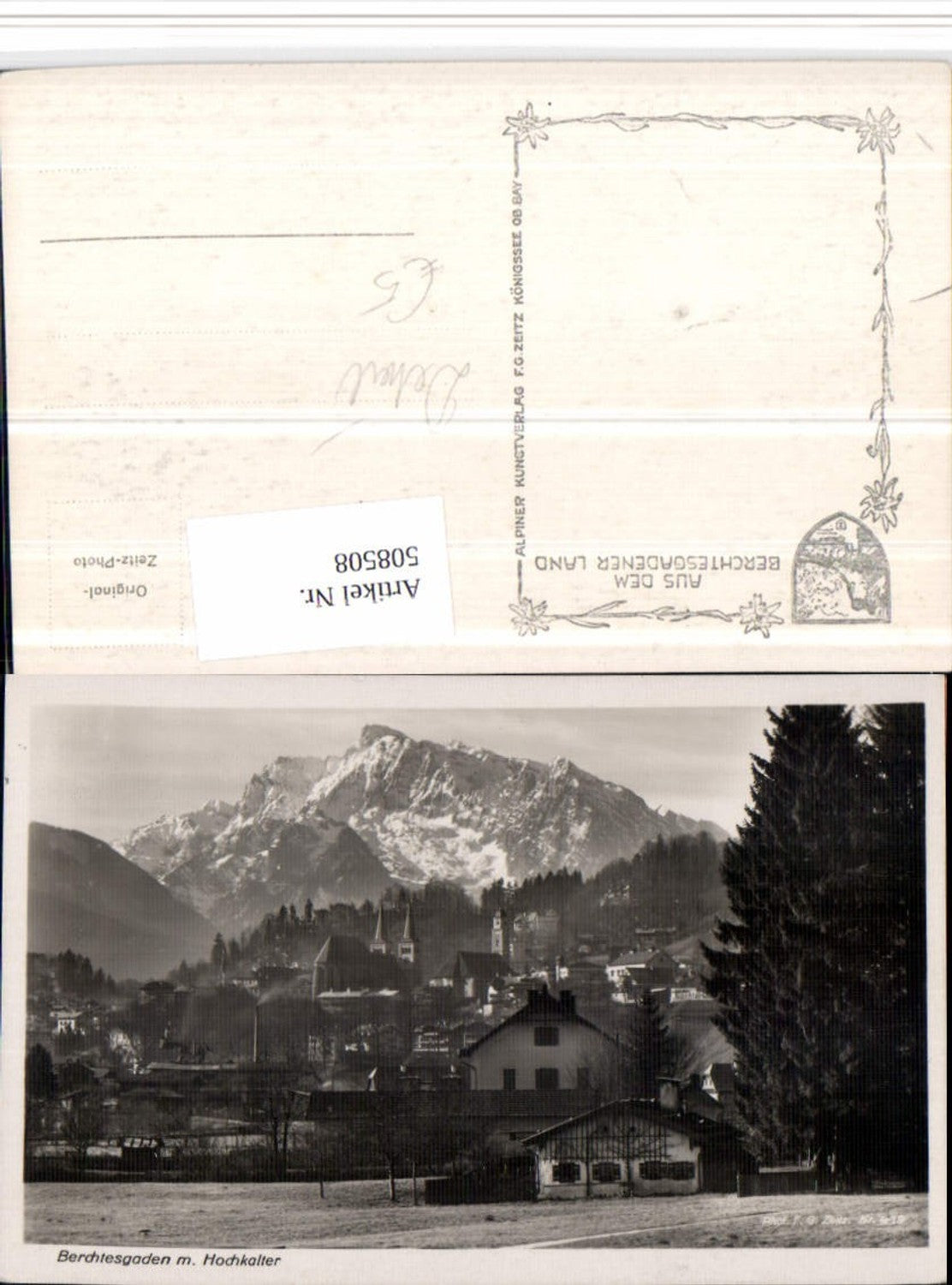 508508,Berchtesgaden Totale Detail m. Hochkalter Bergkulisse
