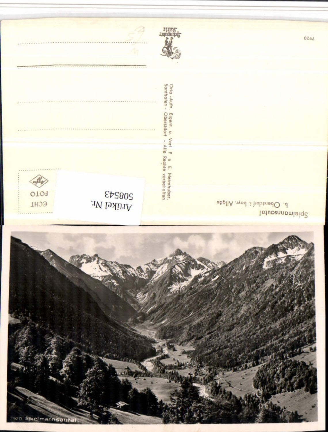 508543,Spielmannsautal b. Oberstdorf im Allgäu Bergkulisse