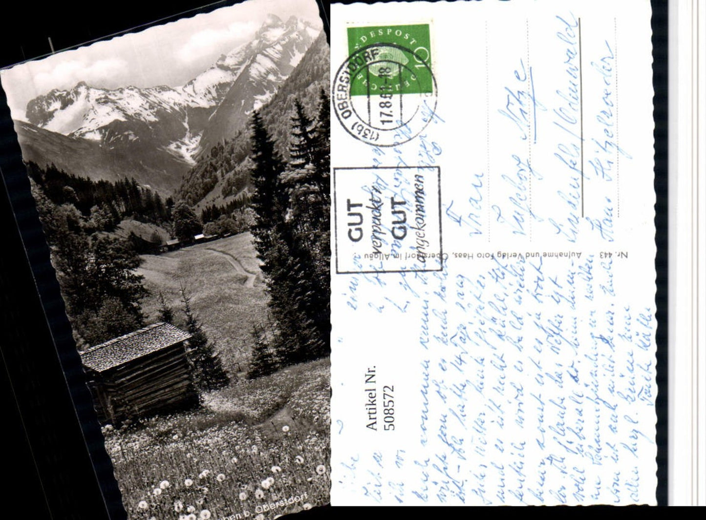 508572,Weg nach Gruben b. Oberstdorf im Allgäu Bergkulisse