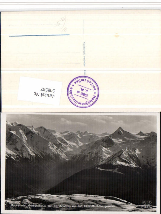 508587,Kaprunertal Großglockner von d. Schmittenhöhe b. Zell am See Bergkulisse