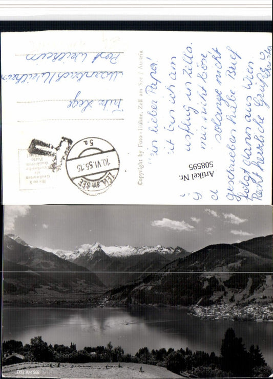 508595,Zell am See Totale Bergkulisse Nachgebühr Stempel