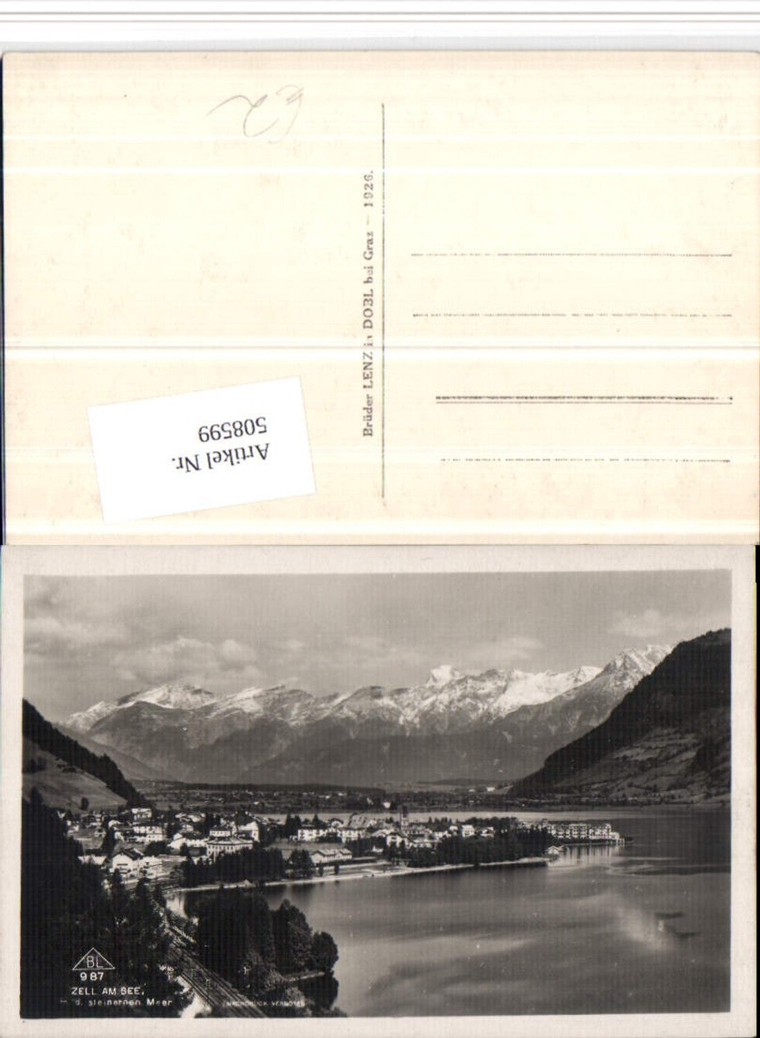 508599,Zell am See Totale geg. Steinernen Meer Bergkulisse