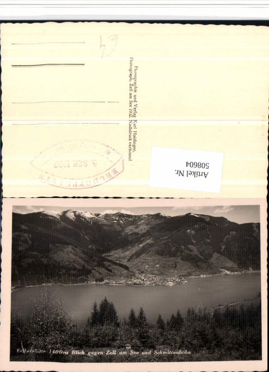 508604,Blick geg. Zell am See Totale m. Schmittenhöhe Bergkulisse