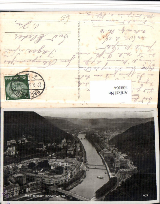 509164,Bad Ems Totale Lahnabwärts Fluss Brücken