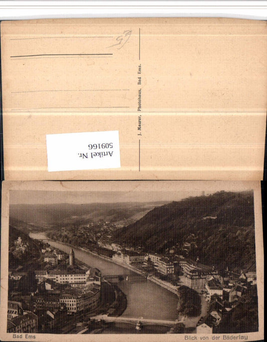 509166,Bad Ems Totale von d. Bäderlay Brücken