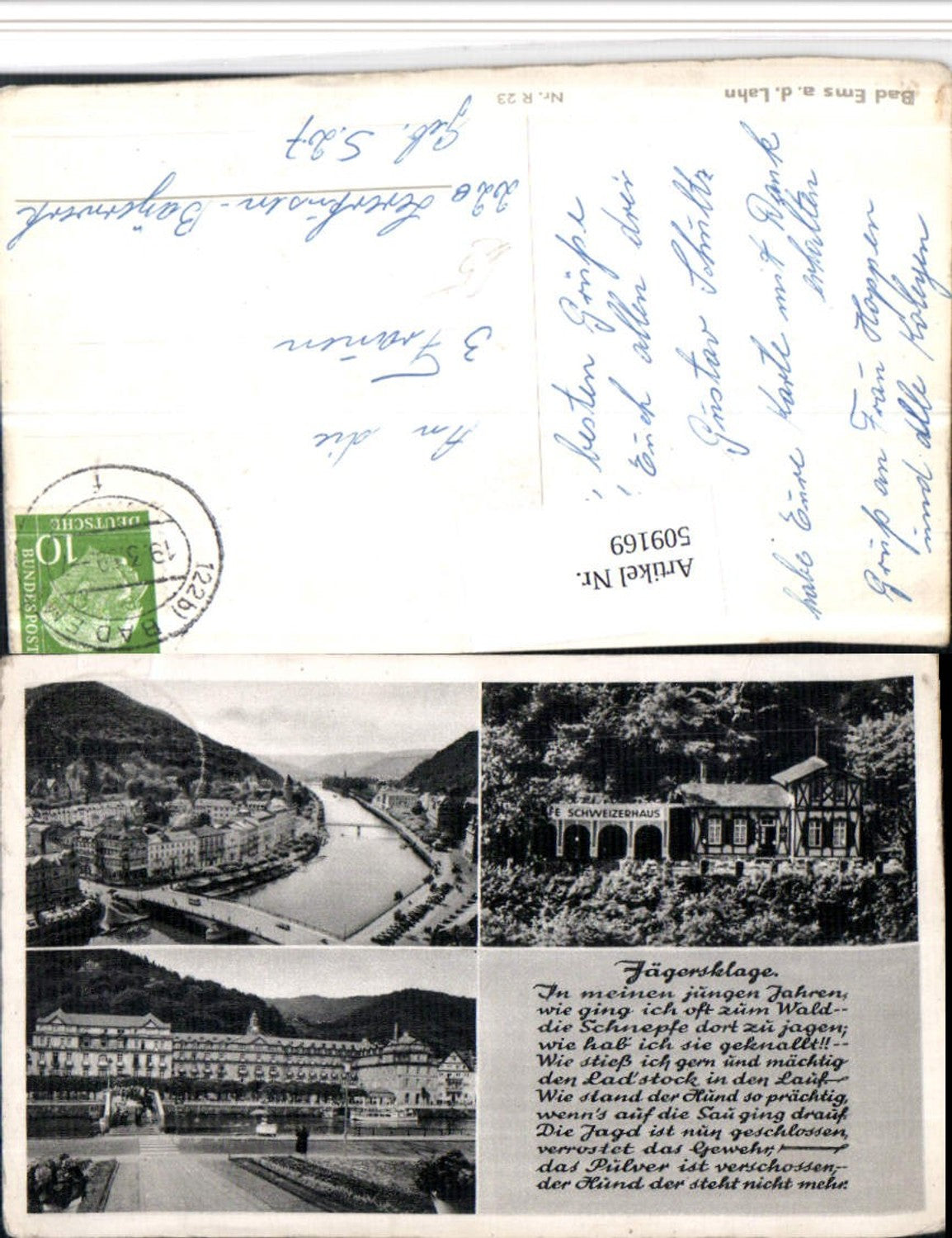 509169,Bad Ems Teilansicht Kurhaus Schweizerhaus Text Mehrbildkarte