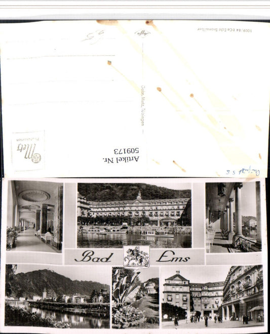 509173,Bad Ems Teilansicht Kurhaus Säulen Mehrbildkarte