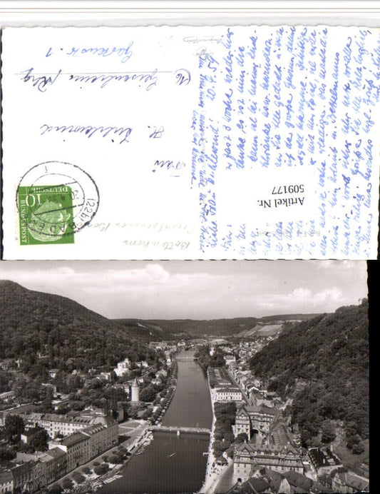 509177,Bad Ems Totale Lahnabwärts Fluss Brücken