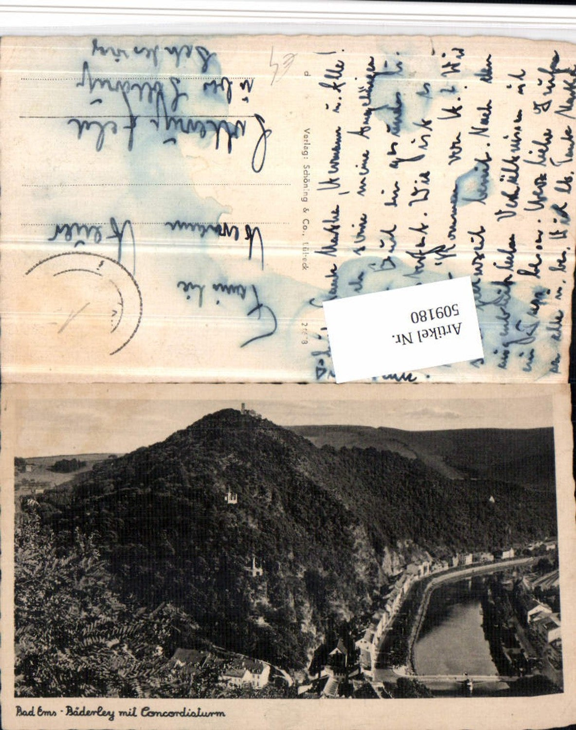 509180,Bad Ems Teilansicht Bäderley m. Concordiaturm