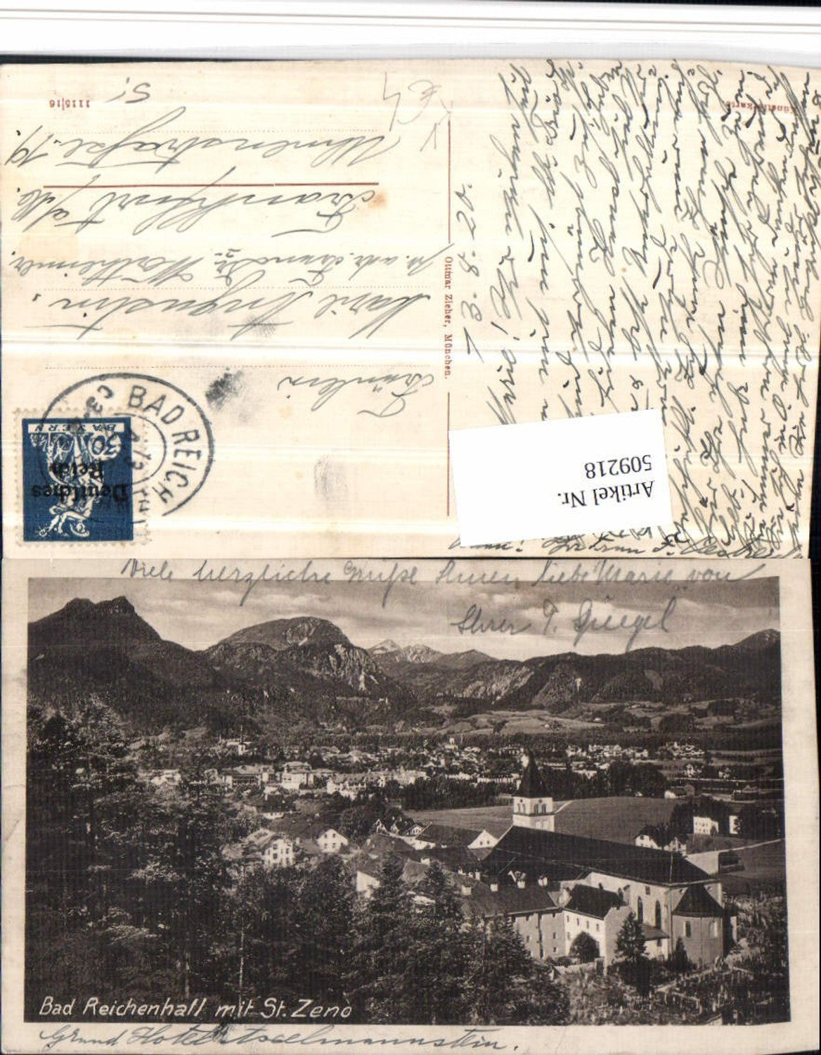 509218,Bad Reichenhall Totale m. St. Zeno Kloster Bergkulisse pub Ottmar Zieher