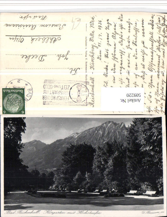 509220,Bad Reichenhall Kurgarten m. Hochstaufen Bergkulisse