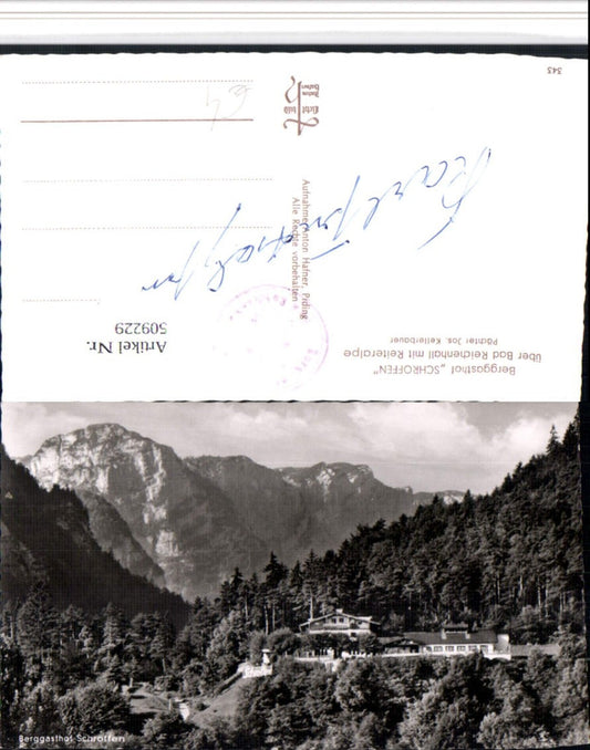 509229,Bad Reichenhall Berggasthof Schroffen m. Reiteralpe Bergkulisse