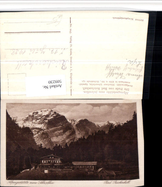 509230,Bad Reichenhall Alpengaststätte zum Schroffen Bergkulisse