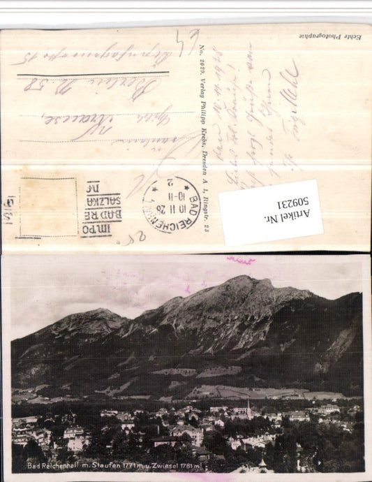 509231,Bad Reichenhall Totale m. Staufen u. Zwiesel Bergkulisse