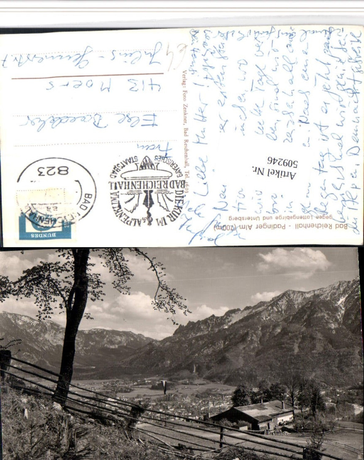 509246,Bad Reichenhall Padinger Alm Almhütte geg. Untersberg Bergkulisse