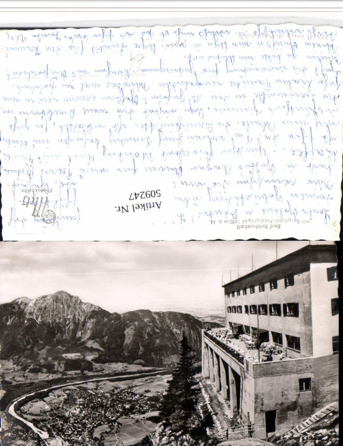509247, Bad Reichenhall, Total view of the Predigtstuhl mountain hotel and mountain scenery