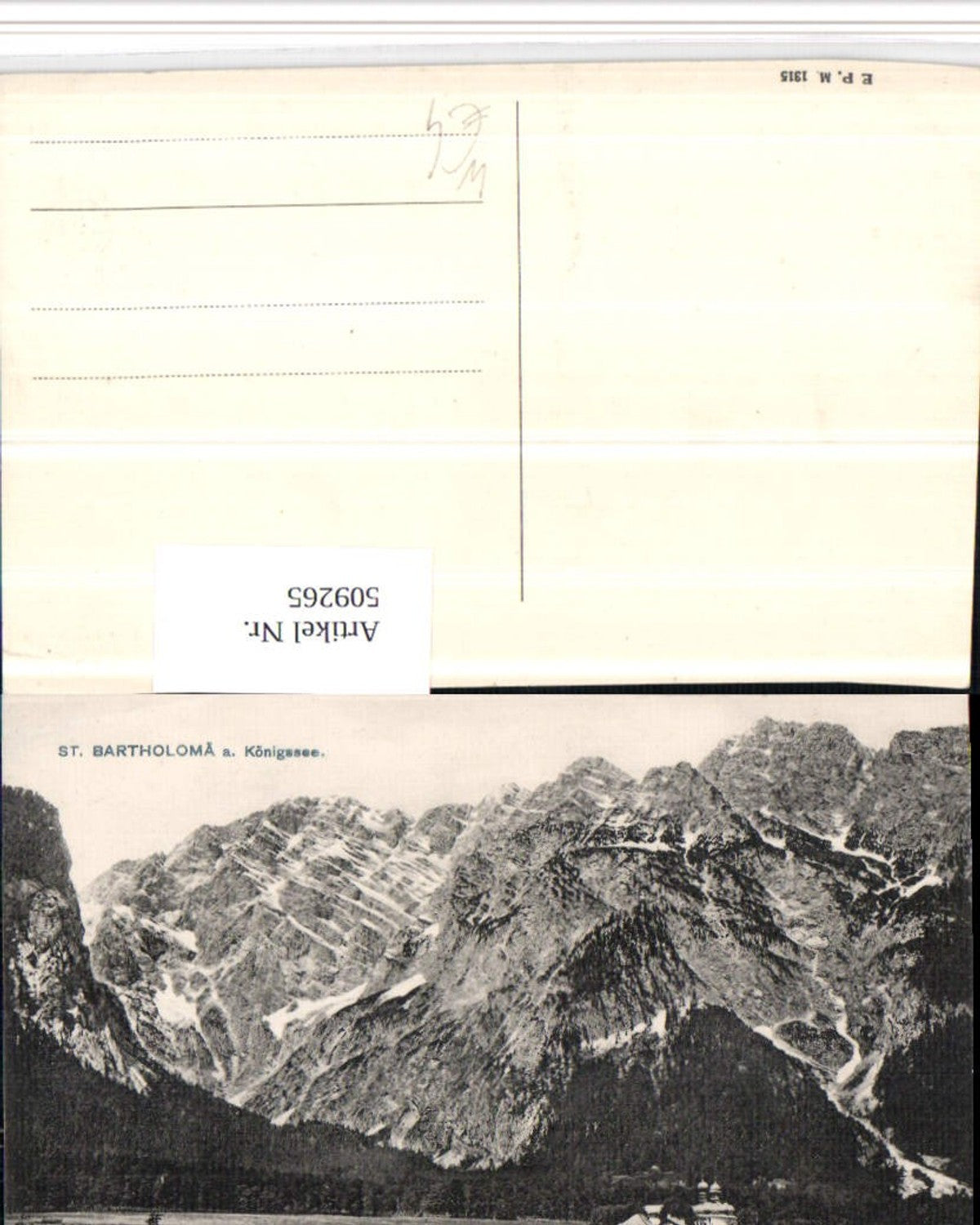 509265,St. Bartholomä am Königssee See b. Schönau Bergkulisse