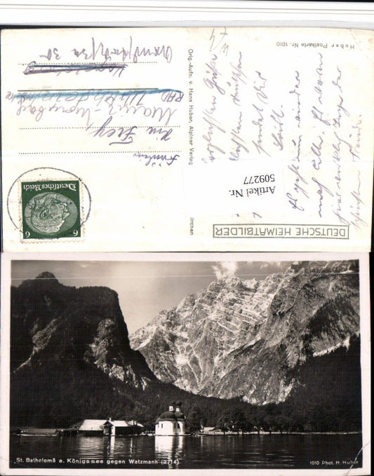 509277,St. Batholomä am Königsee b. Schönau Bergkulisse pub H. Huber 1010