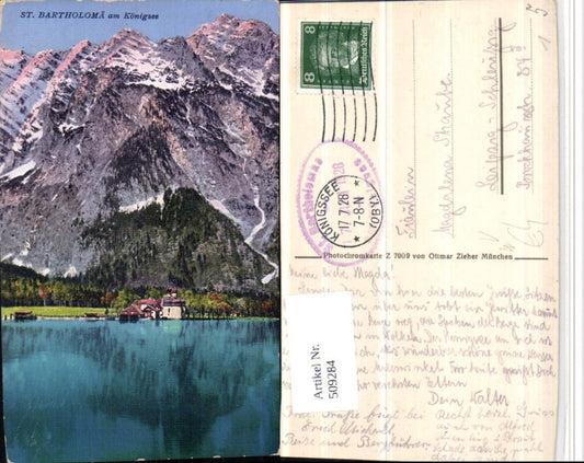 509284,St. Bartholomä am Königssee See b. Schönau Bergkulisse pub Ottmar Zieher