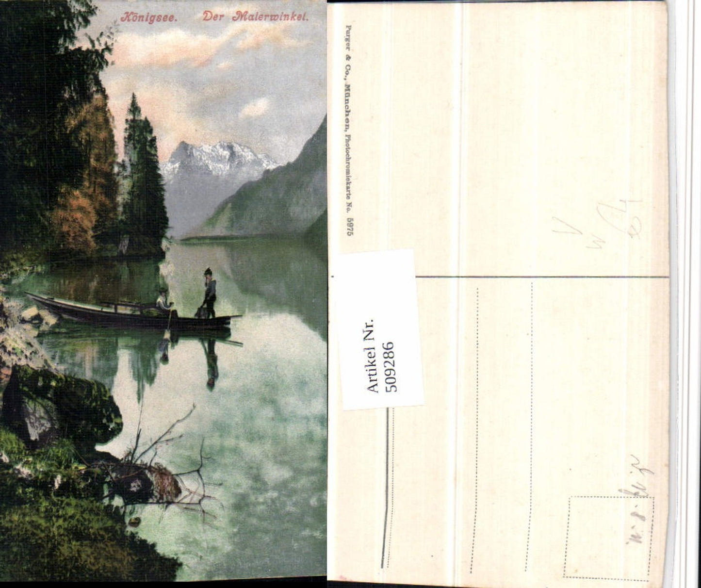 509286,Königssee b. Schönau Malerwinkel Zille Bergkulisse pub Purger & Co 5975