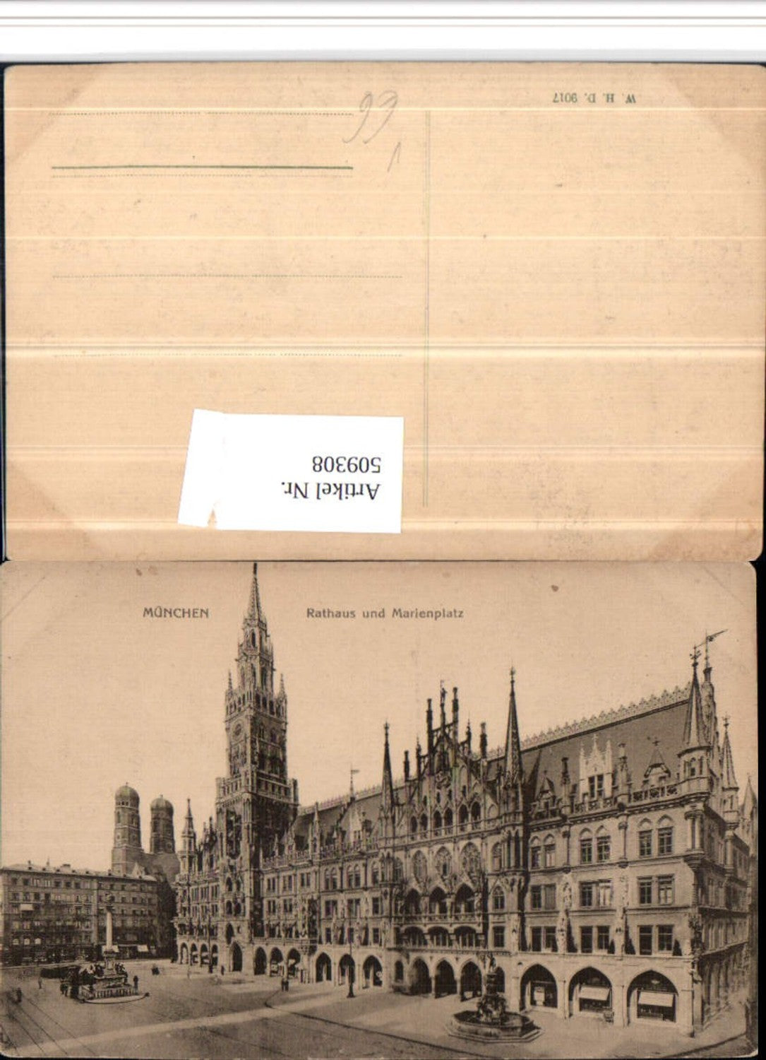 509308,München Marienplatz Rathaus Frauenkirche pub W.H.D. 9017