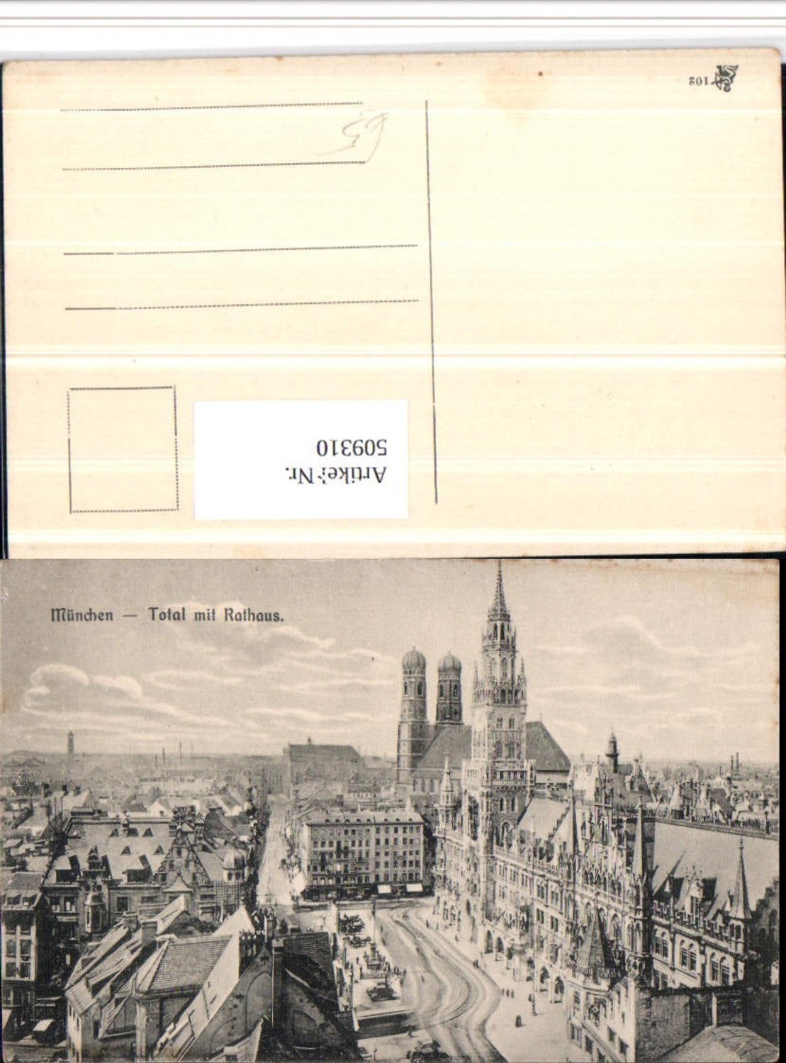509310,München Teilansicht m. Rathaus Frauenkirche