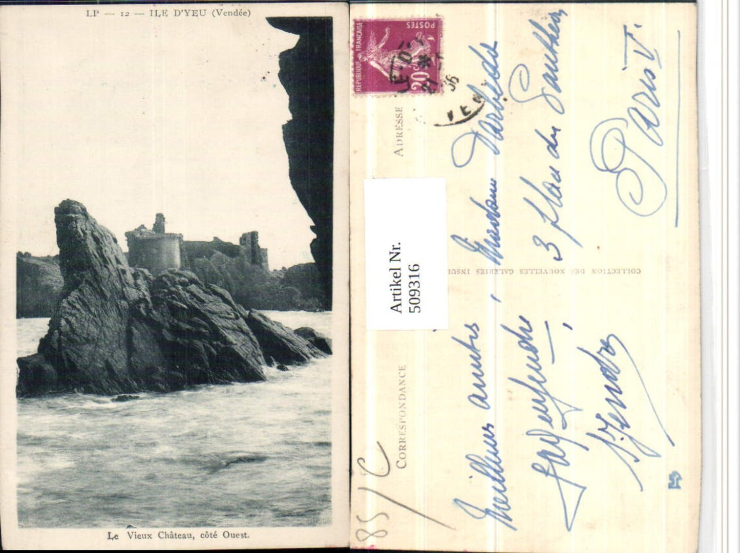 509316,Pays de la Loire Vendee Ile d'Yeu Le Vieux Chateau Altes Schloss Küste