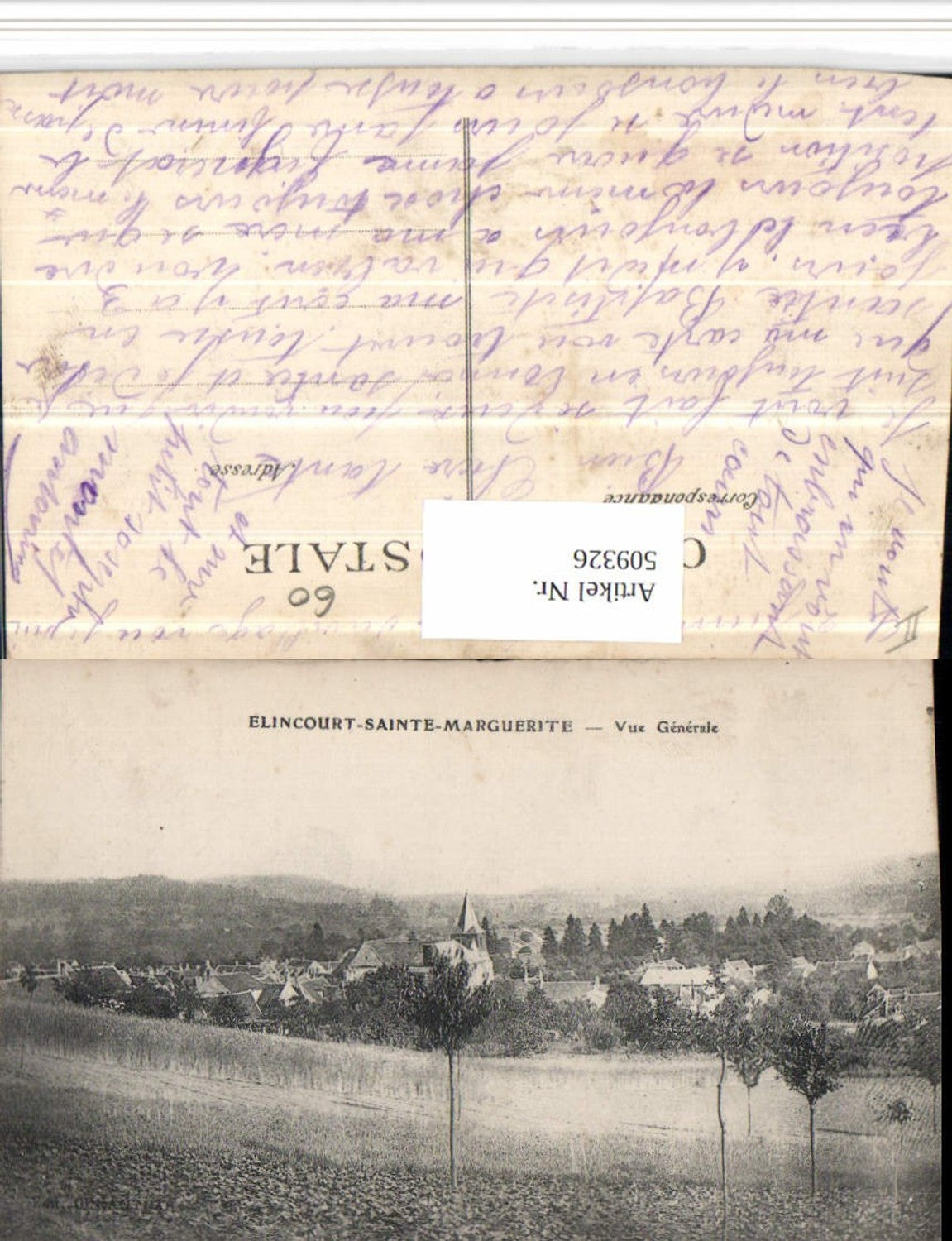 509326,Picardie Oise Elincourt-Sainte-Marguerite Vue Generale Totale