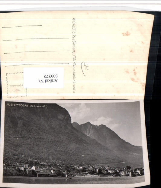 509372,Rhone-Alpes Haute-Savoie St-Gingolph Totale Bergkulisse