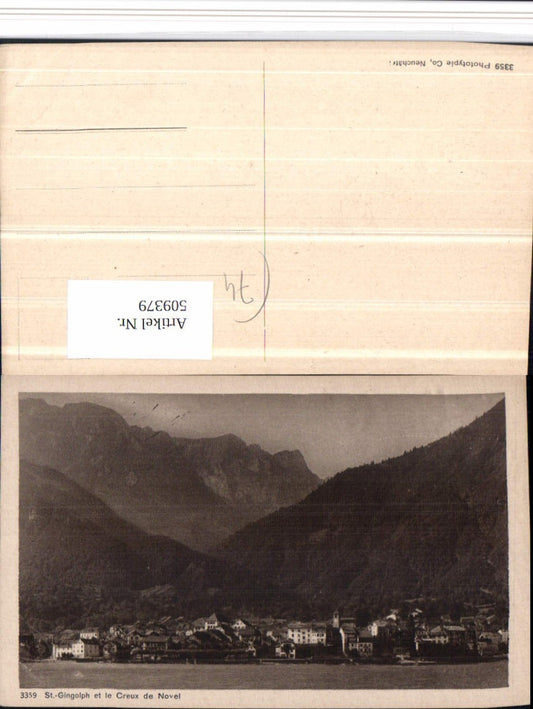 509379,Rhone-Alpes Hatue-Savoie St-Gingolph et le Creux de Novel Totale Bergkulisse