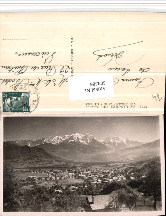 509386,Rhone-Alpes Hatue-Savoie Sallanches Vue generale Totale Bergkulisse