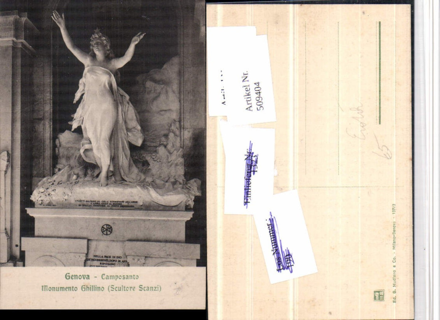 509404,Genova Genua Camposanto Monumento Ghillino Statue Erotik