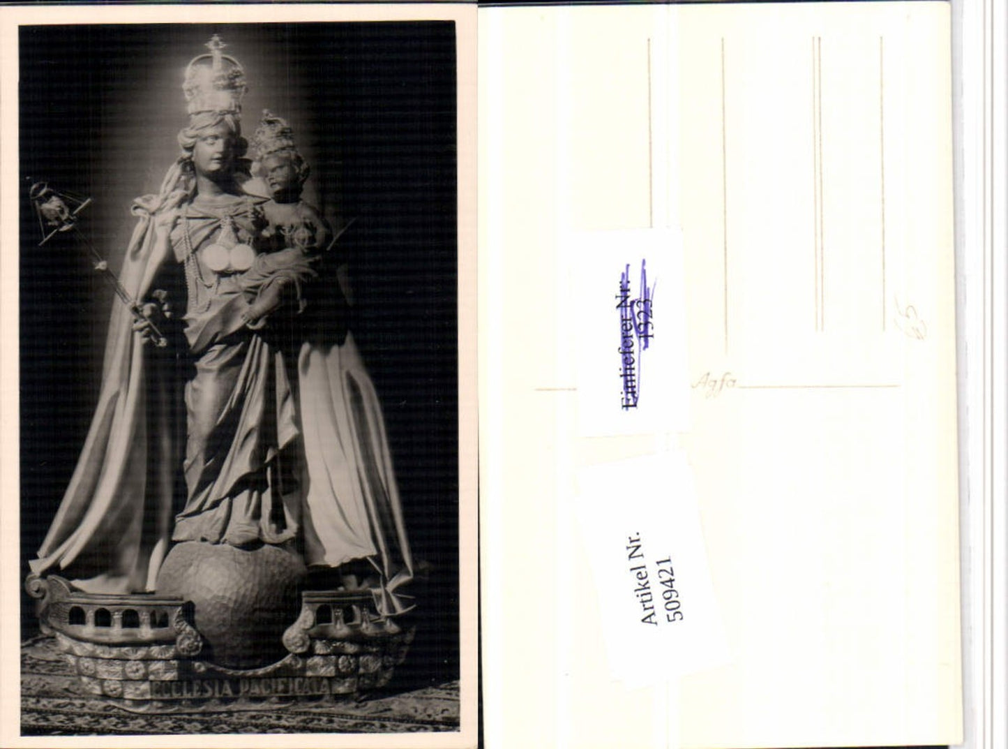 509421,Ecclesia Pacificata Statue Madonna Religion