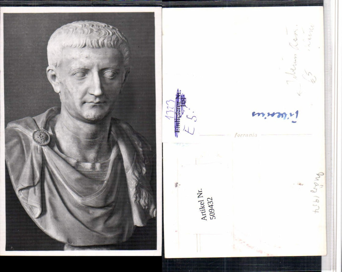 509432, Roman Emperor Tiberius Bust Statue
