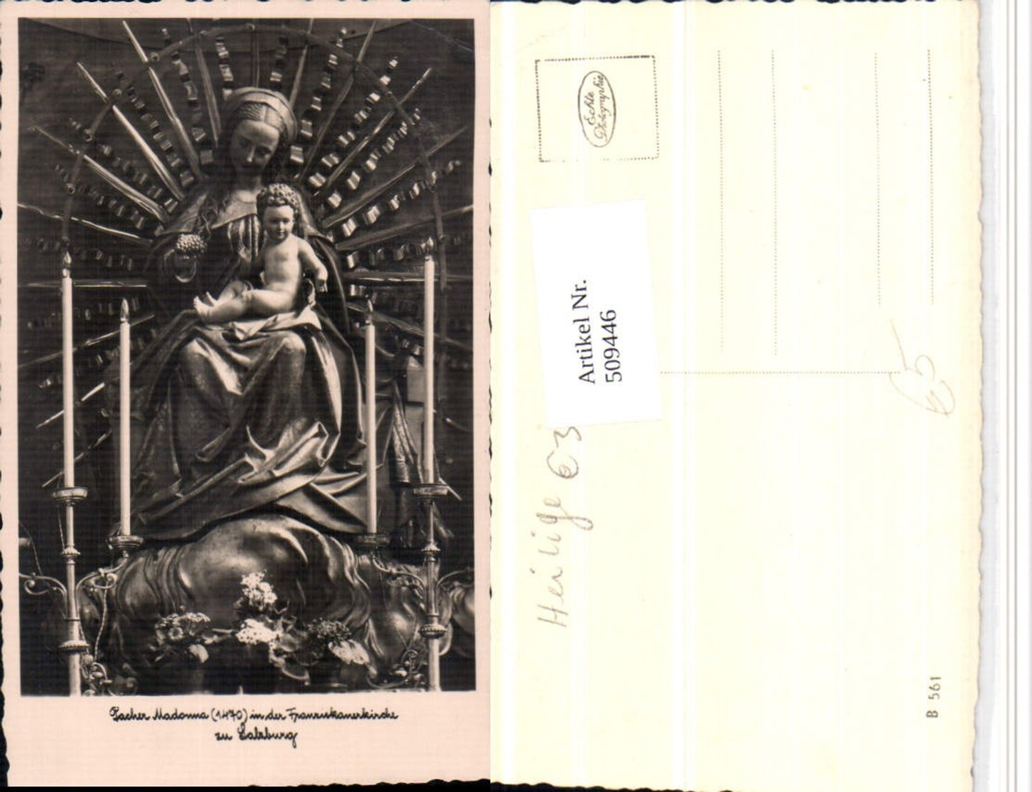 509446,Salzburg Franziskanerkirche Pacher Madonna Statue