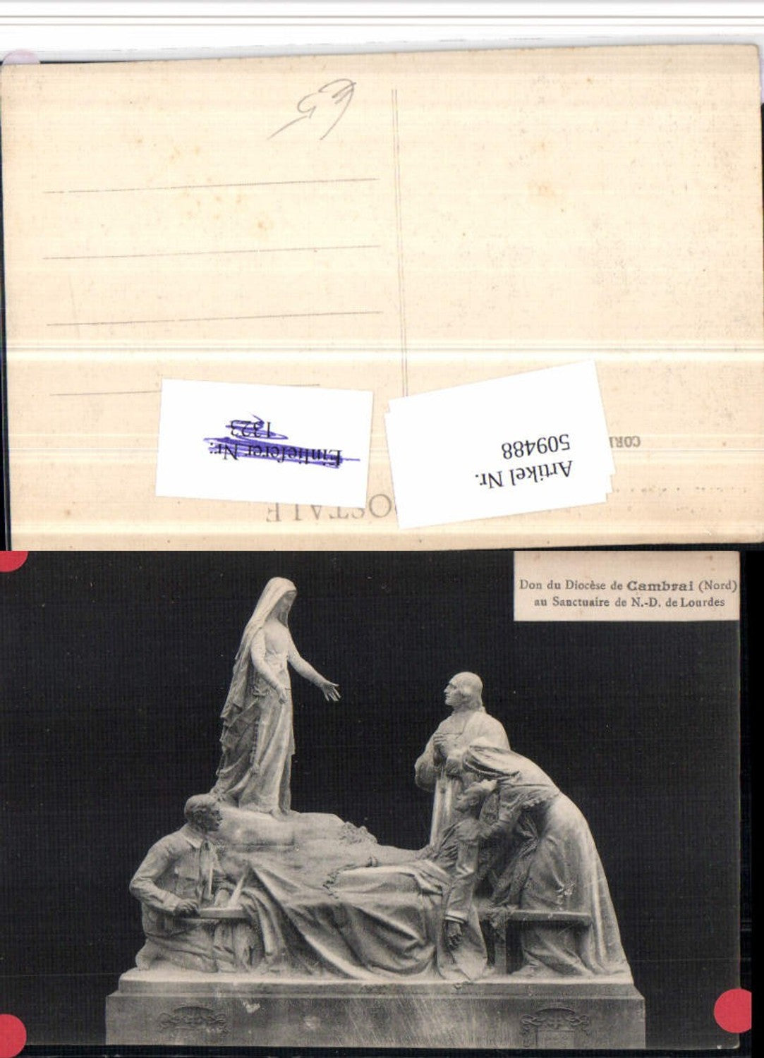 509488,Don du Diocese de Cambrai Sanctuaire de Lourdes Statue