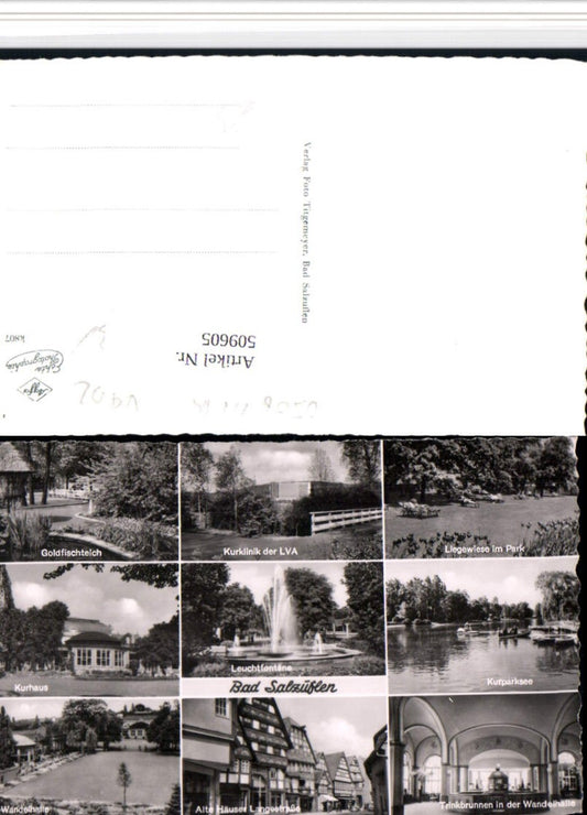 509605,Bad Salzuflen Kurhaus See Kurklinik Wandelhalle Mehrbildkarte
