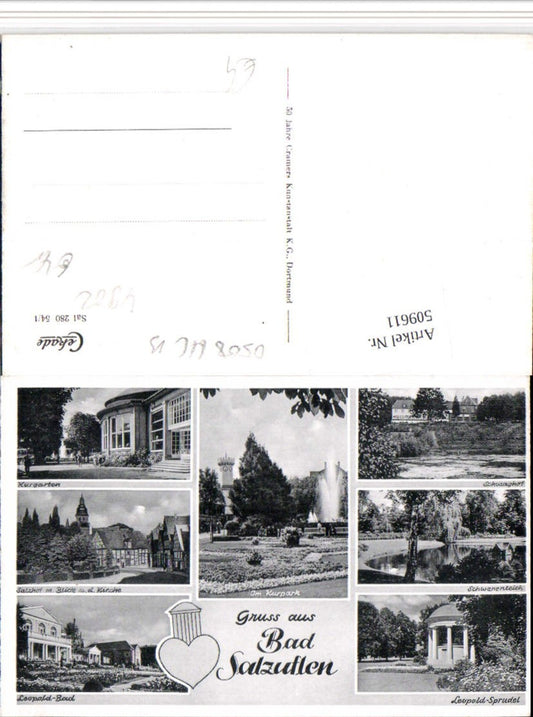 509611,Bad Salzuflen Kurgarten Kurpark Leopold-Bad Mehrbildkarte