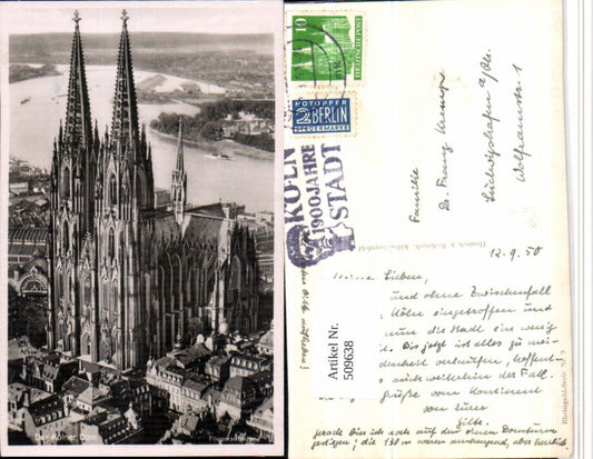 509638,Köln am Rhein Dom Kirche Fliegeraufnahme