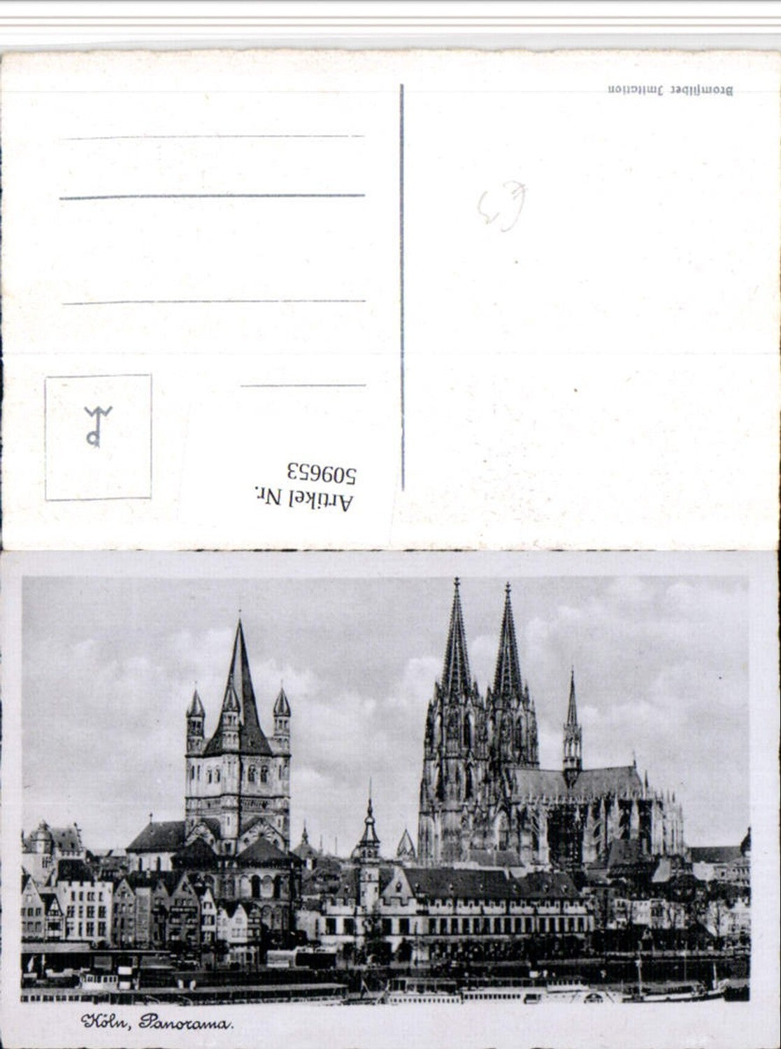 509653,Köln am Rhein Panorama Teilansicht Turm Kirche Dom